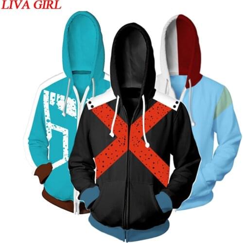 My Hero Academia Boku no Hero Academia Cosplay Costumes Midoriya Izuku Bakugou Katsuki Todoroki Sweatshirt Hoodie Jackets Coat