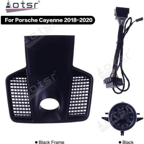 For Porsche Cayenne 2018 - 2020 Car Dashboard Central Console Cover Electronic Clock Stopwatch Time Electronic Meter Accessional