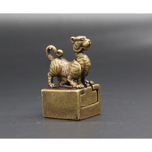 Pure copper ancient seal, white tiger Seal, Exquisite handicraft decorations