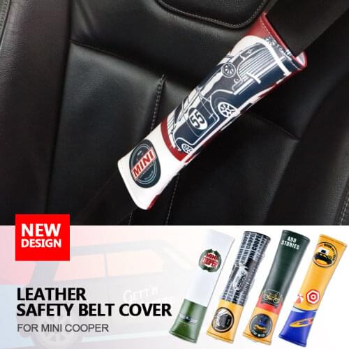 Car Safety Belt Cover Pad Shoulder For BMW MINI Cooper JCW Countryman Clubman F55 F56 F60 R60 R56 R55 Soft Interior Accessories