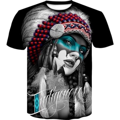 2020 New beautiful Indian Girl T-Shirts Print 3D Women/mens t shirts short sleeve crewneck tees casual t shirts unisex tees tops