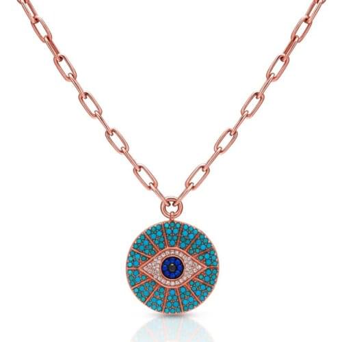 2020 NEW Eye All-Seeing Eyes Orgonite Energy Pendant Orgone Amazonite Necklace Devils Eye Necklace Amulet Magnetic Jewelry