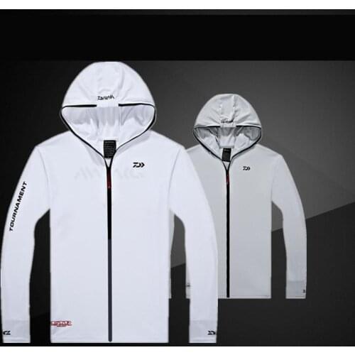 2020 New Shirts Fishing Clothing Breathable Sunscreen Shirt Men Quick Drying Solid Color Long Sleeve Hooded Fishing Shirts SS010