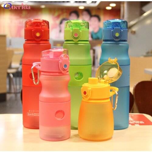 New Outdoor Rope Water Bottle with Straw Portable Sports Bottles Fitness Kettle Tritan Plastic Drinking Water Bottle BPA Free