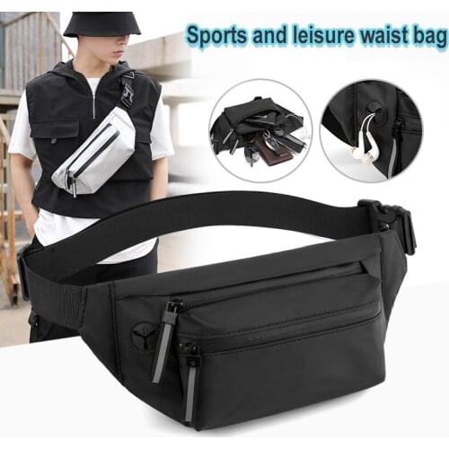 Waist Pack Bag Fanny Pack for Men&Women Hip Bum Bag with Adjustable Strap and Earphone Jack for Outdoors Workout Travel d88