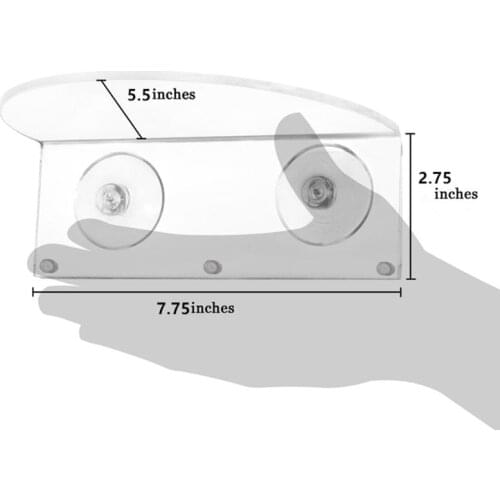 Ledge Suction Cup Window Shelf Acrylic Plant Shelf For Garden Bathroom Organizer 94PF
