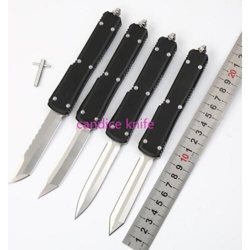 Micro 8 Models UT70 Straight Knife Round Square Handle D2 Blade Dual Action Tactical Pocket Folding Fixed Blade Hunting Knife