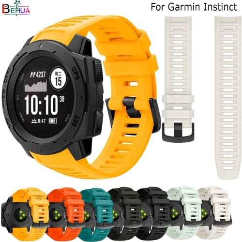 22mm Sporting Good Watch Band Strap for Garmin Instinct Watch Wirstband Bracelet durable Silicone smart Watch band Accessories