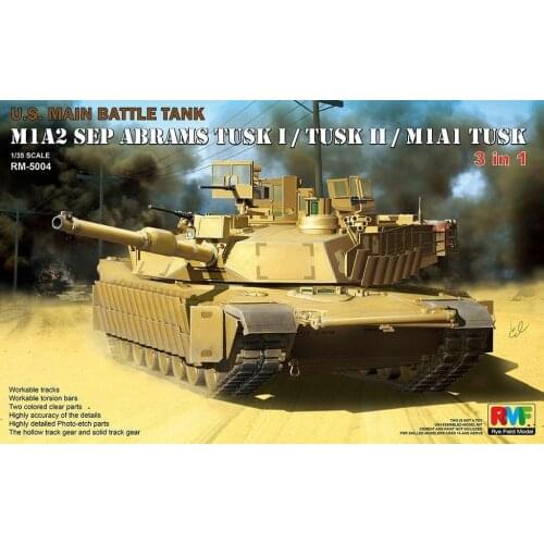 Ryefield-Model 1/35 5004 US MBT M1A2 Sep Tusk I/II/M1A1 w/ Workable Track