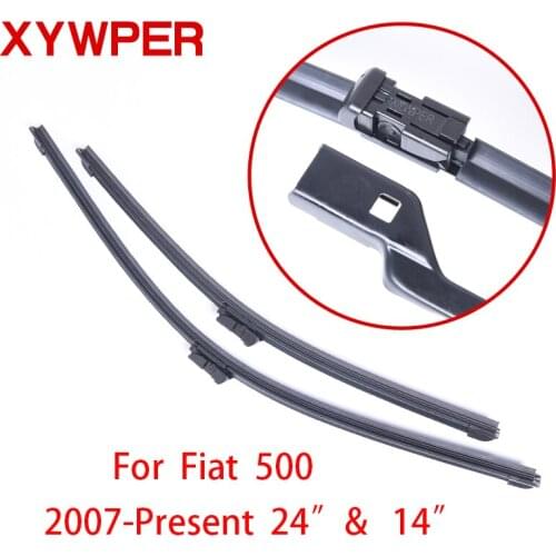 XYWPER Wiper Blades for Fiat 500 2007 2008 2009 2010 2011 2012-2017 24"&14" Car Accessories Soft Rubber car windscreen wipers