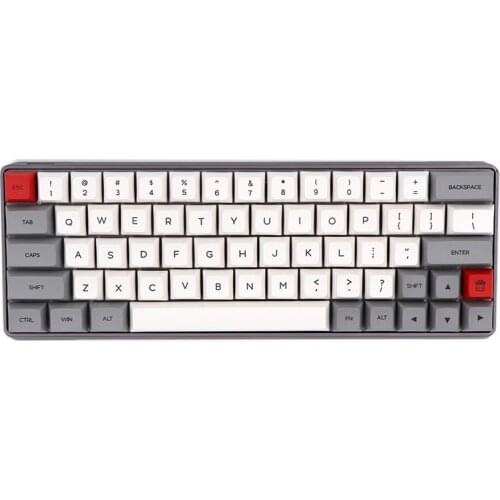 Keypro Grey Pink Dolch Ethermal Dye Sublimation fonts PBT 64/68/73 keycap For Wired USB mechanical keyboard keycaps