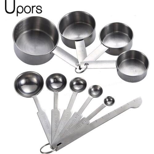 UPORS Stainless Steel Measuring Spoon Measuring Cup Premium Stackable Tablespoons Measuring Spoons Set Kitchen Accessories