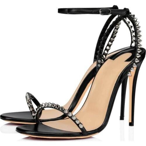 Rivet Buckle Womens Sandals Solid Color Roman Shoes Casual Party Gladiator High Heels 2020 Womens Shoes