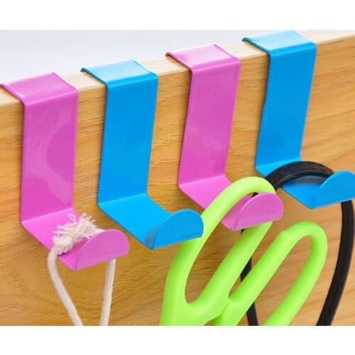 2PCS Storage Hooks Stainless Kitchen Cabinet Clothes Hanger Draw Towel Clothes Portable Hooks Travel Home Storage Hook Tools