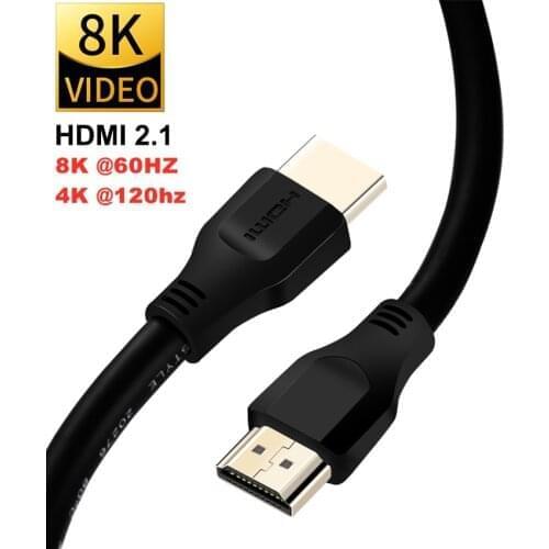 2020 Best 8K 48Gbps 2.1 HDMI Cables 4K HDMI 2.1 Cable eARC Cabo HDMI 2.1 UHD Dynamic HDR HDMI 2.1 Cable for 8K Samsung QLED TV