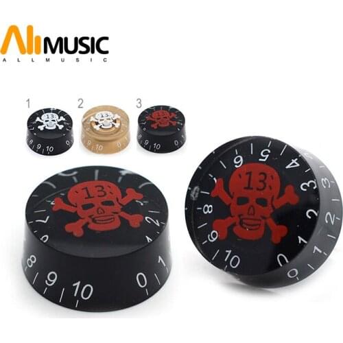 4pcs Electric Guitar Speed Control Knob Skull Pattern for LP Guitar