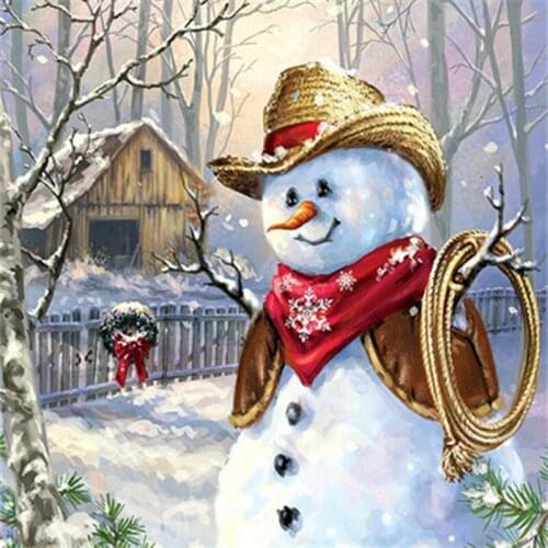 5d Diamond Painting Full Drill Square Santa Claus Snowman Diamond Embroidery Rhinestone Picture Mosaic Christmas Decoration