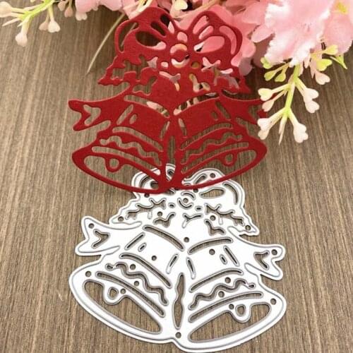 64 * 72mm Christmas Lace Bell New Metal Cutting Die For Greeting Card Diy Scrapbook Wax Paper Paper Album Cutting Template