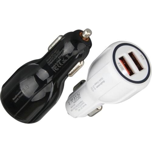 USB Car Charger Quick Charge 3.0 for iPhone 11 Pro Samsung Xiaomi Mi 9 QC3.0 3.1A Fast Charging Mobile Phone Adapter 100pcs