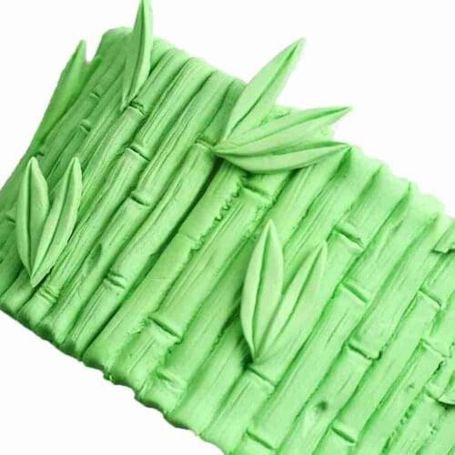 Bamboo Leaf Ruffle Mold Silicone Mould 3D For Panda Form Baking Cake Cream Tool Accessories Border Kitchen Chocolate Decora Q3I4
