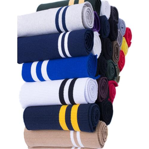 Big Rib 700gsm Cotton 15*80 CM Thicken Stretch Stripes Knitted Fabric For DIY Sewing Waistband Welt Cuffs,Neckband,Jackets