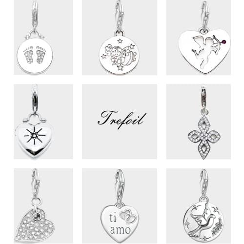 Charms Pendant Disc Baby Footprint Fit Bracelet 2021 New Jewelry Accessories 925 Sterling Silver Birthday Gift for Women Girls