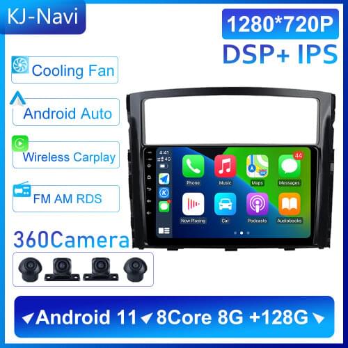 For Mitsubishi Pajero 4 V80 V90 2006 - 2014 Navigation GPS Car Radio Multimedia Video Player Android 11 IPS DSP NO 2 DIN DVD