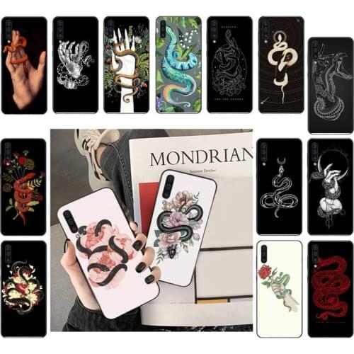 Hand Snake Flower Snake Paint Phone Case For Samsung Galaxy A50 A70 A51 A52 A32 A02 A21 A12 M31