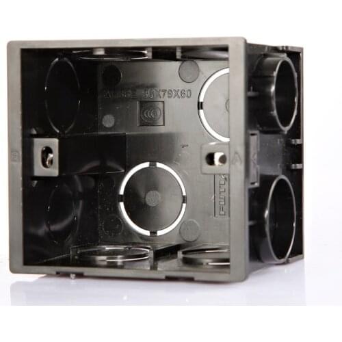 Black 86-Type Wall Switch Back Box Fire-retardant PC Material Base Box Can be spliced DIY