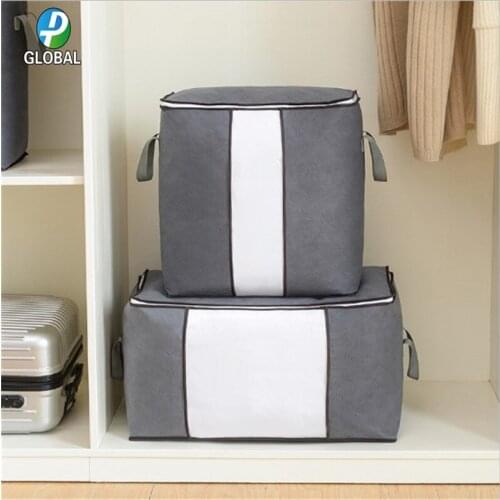 D&P 1PCS Fashion hot 2021 Household Items Storage Bags Organizer Clothes Finishing Quilts pouch Washable quilts dust gray bag
