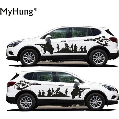 For Buick Envision Car Styling Creative DIY US Army Car Whole Body Sticker Decoration Off-Road Vehicle Stickers 2PCS
