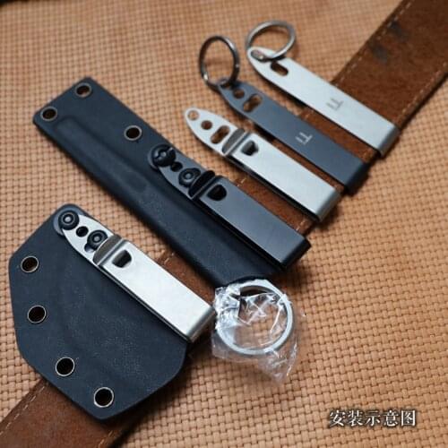 EDC Aluminum Alloy Torchlight Back Clip Pocket Clip Survival Tactical Outdoor Supplies Multifunction Pocket Tools Clip EDC