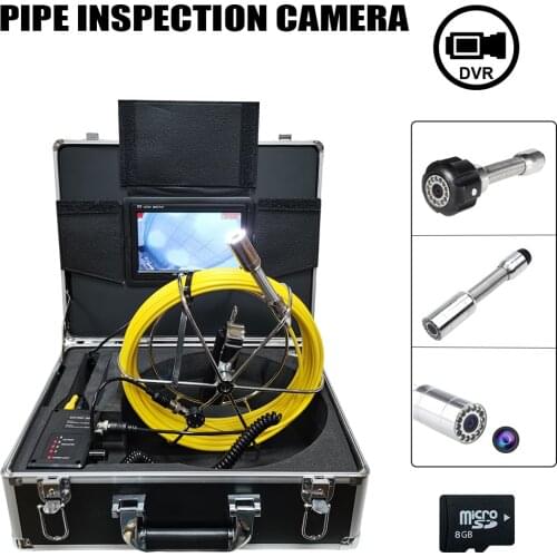 20m CCTV Pipe Inspection Video Camera System Underwater Well Sewer Drain Detection Endoscope Camera with Free 8GB SD Card