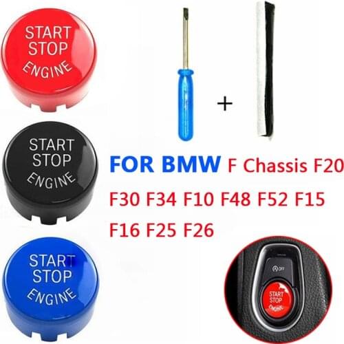 Start Stop Engine A Key To Start Engine Start Button Cover For BMW F Chassis F20 F30 F34 F10 F48 F52 F15 F16 F25 F26 Car Styli