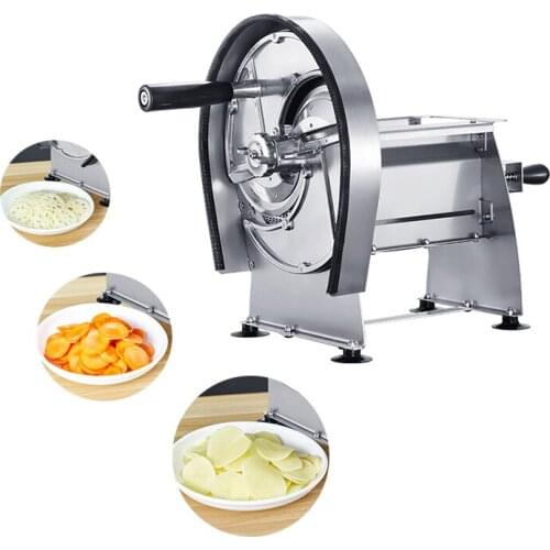 Commercial Manual Slicer Stainless Steel Slicing Machine Adjustable Thickness 0.2-10mm Fruit Vegetable Cutter Slicer
