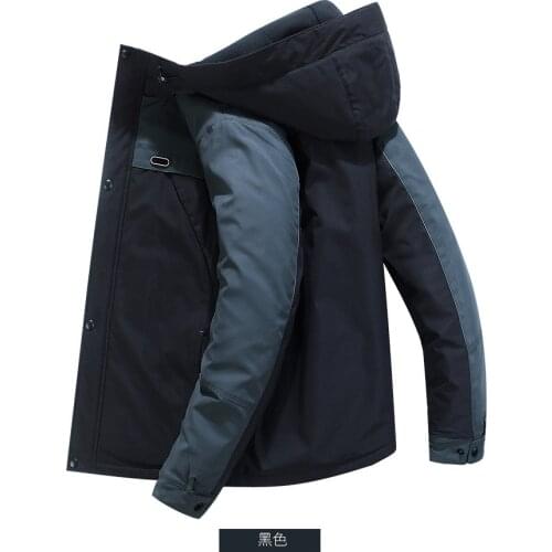 New Jacket Men Coat Waterproof Windbreaker Coats Thick Casual Hooded Mens Cargo Bomber Jackets and Coats Outwear Streetwear