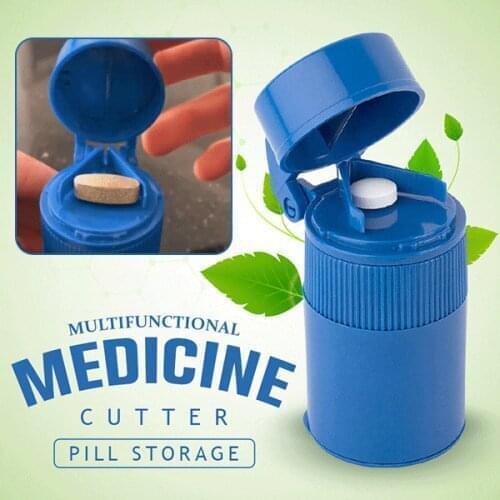 Multifunctional Medicine Cutter Medicine Pill Holder Tablet Cutter Splitter Pill Case Mini Useful Portable Storage Box Pill Tabl