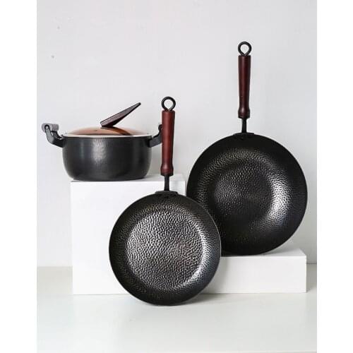 Cookware Set with Pots and Pans Heavy Duty Non-Stick Iron Chinese Woks and Stir Fry nonstick pans set with Lid cooking pan set
