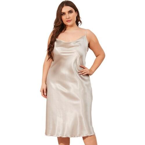 Women Sexy Nightwear Spring Summer Suspender Nightdress Women Loose Homewear Sleeveless Solid Color Nighty for Ladies Camisoles