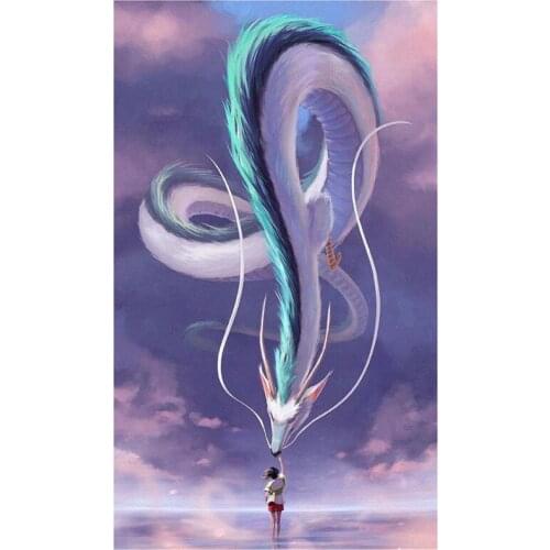 New Arrivals 5D DIY Full Round Diamond Painting Spirited Away Cross Stitch 3D Embroidery Rhinestone Mosaic Home Decor Y340