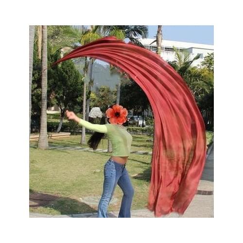 Wholesale Cheap 2pcs Performance Plain Color Thrown Ball Poi Chain Ball Streamer Stage Prpos Red White