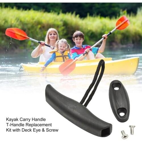 Kayak Carry Handle T-Handle Replacement Kit With Deck Eye & Screw Wear-resistant Practical Accessories For Canoes Fishing Boat