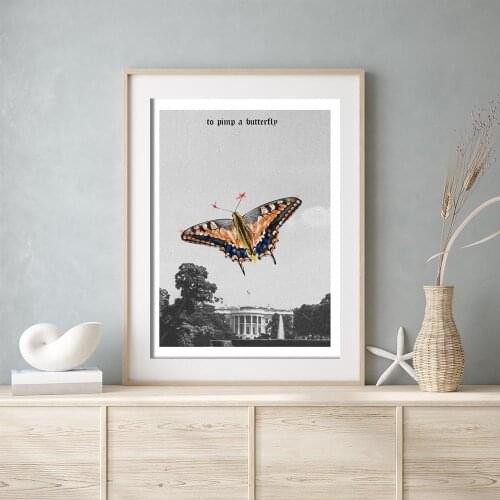 Modern Canvas Poster To Pimp A Butterfly Wall Art Painting Nordic Posters and Prints Wall Pictures for Home Decor No Frame