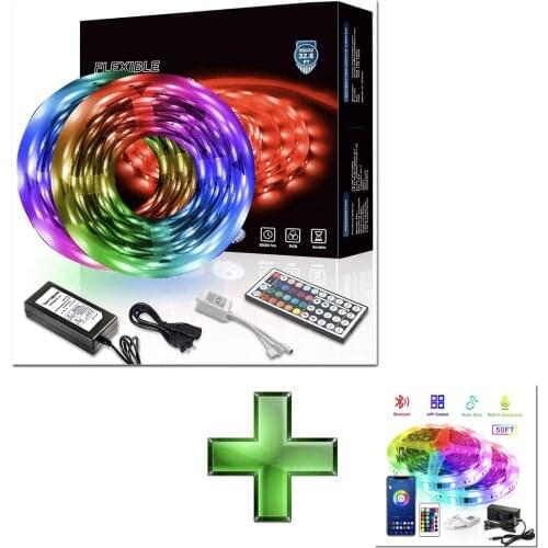 Led Strip Lights 32.8FT and Bluetooth LED Lights 50FT Bundle,Mulitcolor Light Strips for Room,Bar,Party Decoration