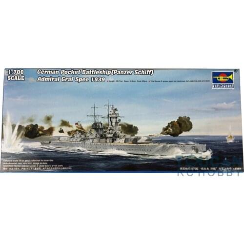 Trumpeter 05774 1/700 German Battleship Panzer Schiff Admiral Graff Spee 1939 Warship TH05448-SMT6