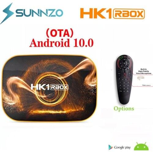 HK1 RBOX R1 Smart Android 10 TV Box 4GB RAM 64GB RK3318 4K Media Player H.265 Google Play Youtube HK1BOX USB3.0 Set top Box