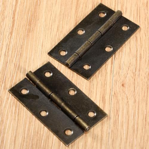 2Pcs Antique Bronze Cabinet Hinges Furniture Accessories Drawer Hinges for Jewelry Boxes Furniture Fittings for Cabinets 60x37mm