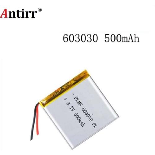 500mAh 3.7V rechargeable battery 603030 li polymer lithium battery li on for MP3 MP4 GPS DVD recorder e-book camera