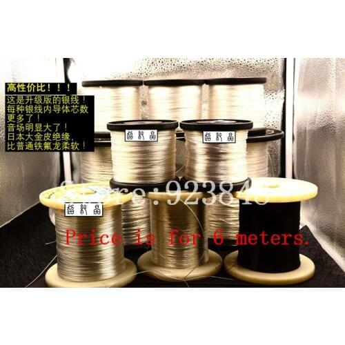 5N single crystal Sterling silver 0.45/0.57/0.7/0.8mm(Price is for 6meters)