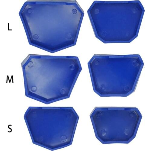 6Pcs/set Dental Model Base Set Lab Plaster Model Base Former Molds Tray Blue Large/Medium/Small Size Dentist Oral Care Tool